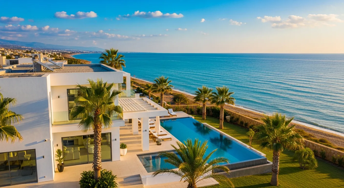 Nordzypern Immobilien kaufen - Luxusvilla mit Infinity-Pool am Mittelmeer