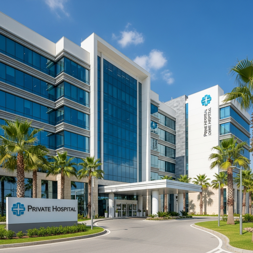 Modernes Krankenhausgebäude Gesundheitsversorgung in Nordzypern