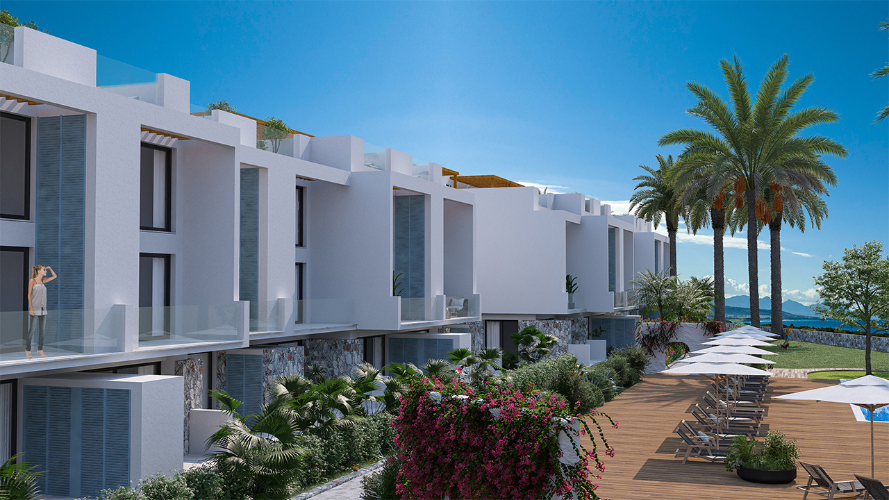 Penthouse Akanthou Resort Tatlisu Nordzypern - Meerblick Apartment Mittelmeer Immobilien Investment