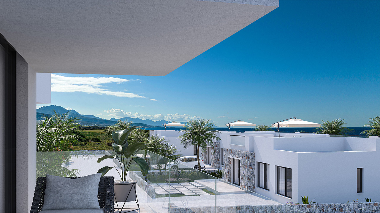 Penthouse Akanthou Resort Tatlisu Nordzypern - Meerblick Apartment Mittelmeer Immobilien Investment