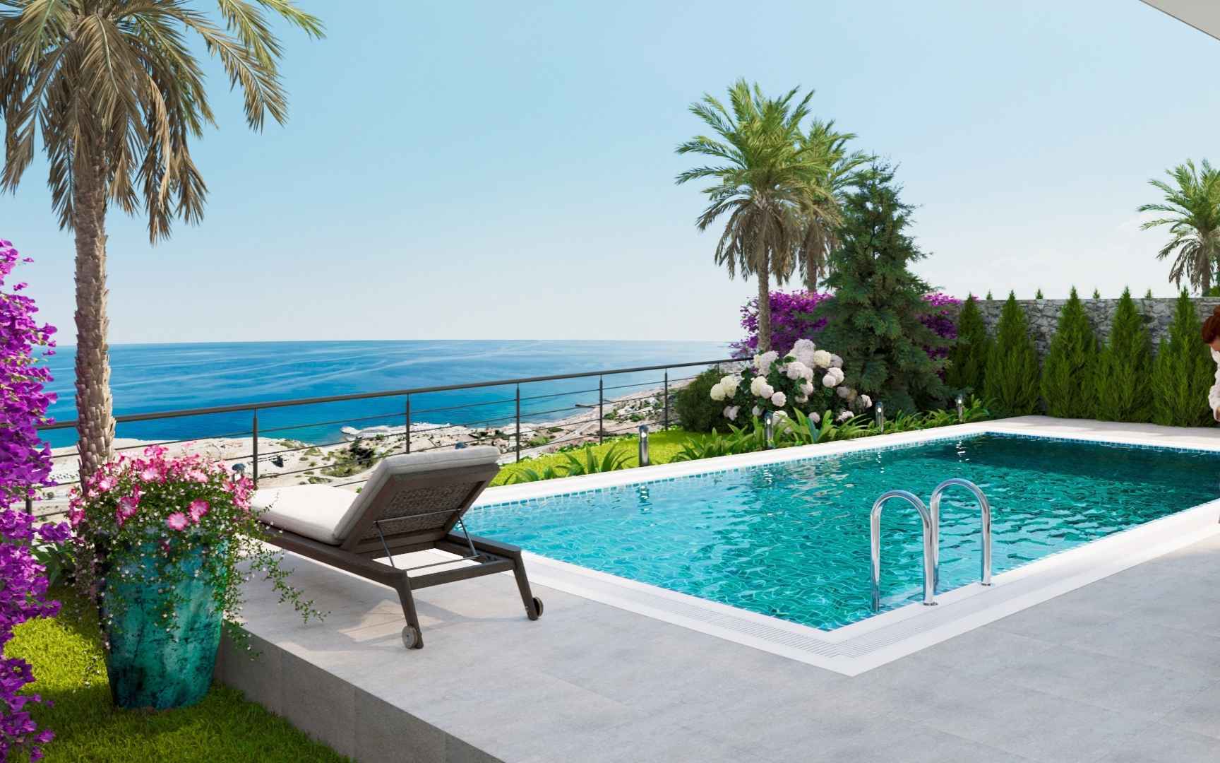 Villa Blue Vista Lapta Nordzypern - Meerblick Apartment Mittelmeer Immobilien Investment