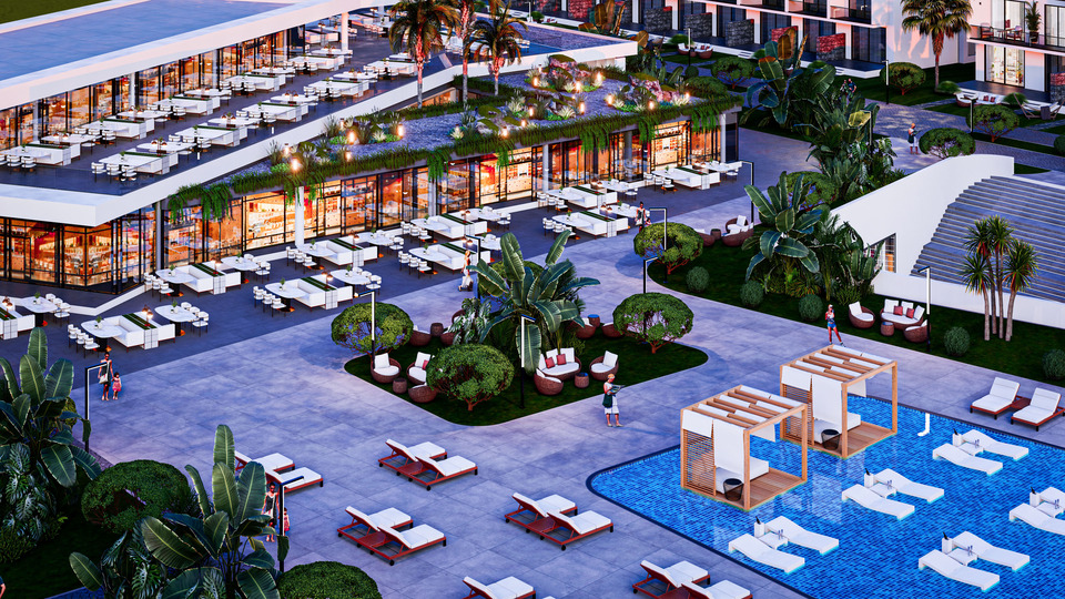 Apartment Courtyard Platinum Iskele Nordzypern - Meerblick Apartment Mittelmeer Immobilien Investment