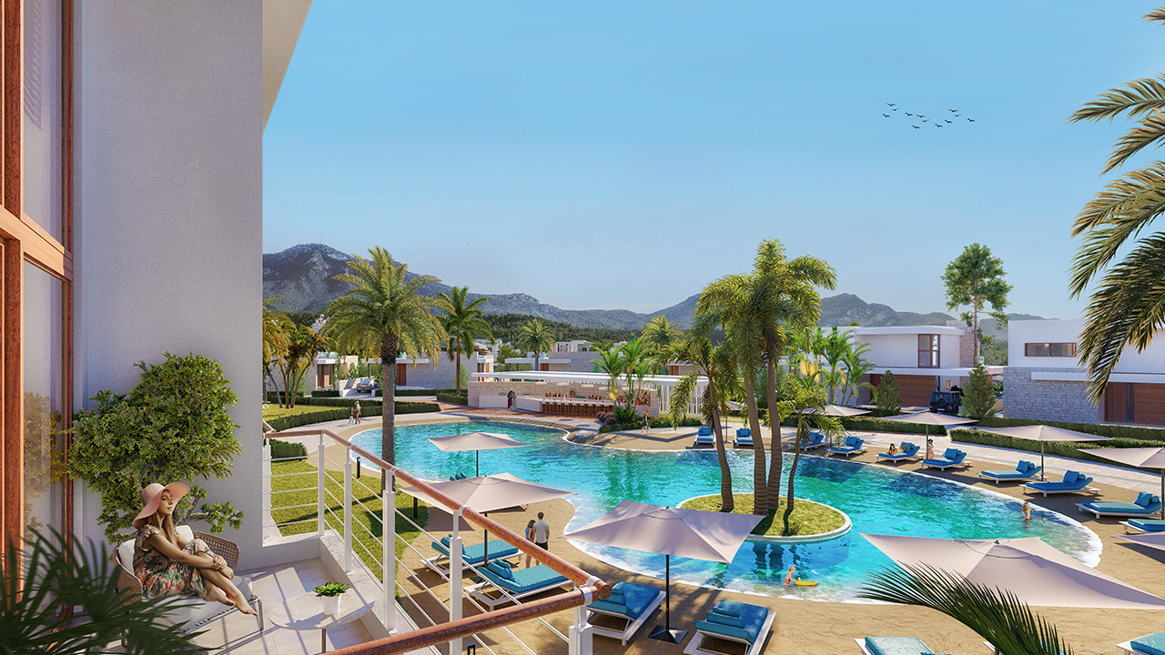 Bungalow Heavens Hill Village Esentepe Nordzypern - Villa mit Pool kaufen Immobilien Investment